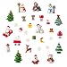 Christmas Theme Resin Miniature Fairy Garden Dollhouse Decoration Ornaments DIY Kit, Set of 30 Pieces