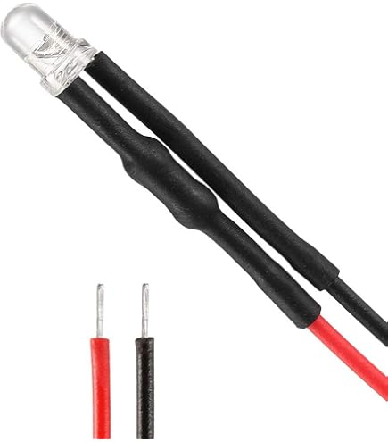 Sourcing Map 5 X 12V 3mm Pre-Wired White Light LED Emitting Diodes - View #11