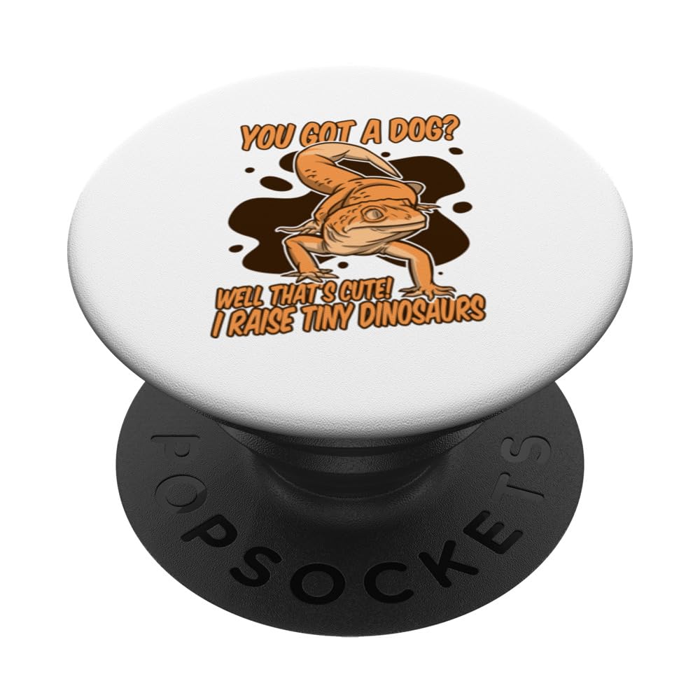 I Raise Tiny Dinosaurs Lizard Gekkota Crested Leopard Gecko PopSockets Swappable PopGrip