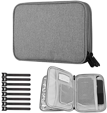 Electronics Organizer Travel Bag,Cable Gadget Organizer Bag Waterproof Electronics Accessories Carry Pouch Cable Management Bags for USB Cable Cord, USB Flash Drive, SD Card, Hard Drive, Power Bank,