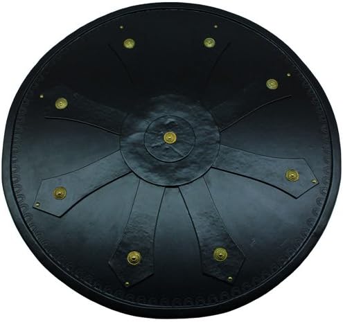 Svalinn Vikings Norsemen Handmade Shield - Hardwood Genuine Leather Wrapped