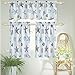 OREMILA Tier Curtains for Kitchen Windows Starfish café Curtains, 1 Pair 27