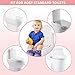 Firares Upgrade Folding Large Non Slip Silicone Pads Travel Portable Reusable Toilet Potty Training Seat Covers Liners with Carry Bag for Babies, Toddlers and Kids, Pink