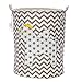 Sea Team Foldable Large Cylindric Cute Pony Canvas Fabric Storage Bin Storage Basket Organizer for Kid's Room Toy Storage, Laundry Hamper for Blouse T-shirt Underwear etc., Color#2