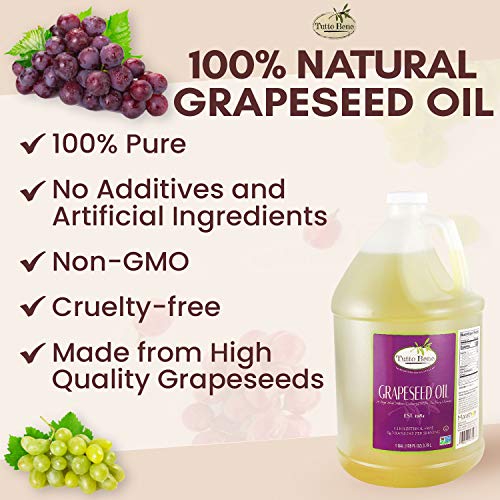 Tutto Bene Premium Quality Grapeseed Oil 1 Gallon (128 ounces), for
