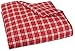 Amazon Brand – Pinzon Plaid Flannel Duvet Cover - Twin, Bordeaux Plaid