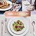 Plastic Spoons 125 Pack Disposable Cutlery, Heavy Duty Flatware, Plastic Silverware Set for Catering Events, Parties, Dinners, Weddings, Receptions and Everyday Use (Rose Gold)