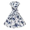 Dressystar Vintage 1950s Polka Dot and Solid Color Prom Dresses Cap-Sleeve