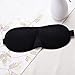 WDDH Shade 3D Eye Mask Soft Silk Sleep Adjustable Eye Mask Eyeshade Eyepatch Aircraft Travel (Black)