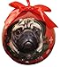 Pug Christmas Ornament Shatter Proof Ball Easy To Personalize A For Pug Lovers