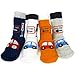 KF Baby Boy Non-Skid Cozy Soft Cotton Socks Value Pack, for 12 - 24 months