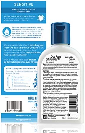 blue lizard sensitive skin sunscreen