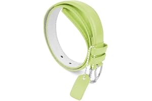 BELLE DONNE Belts For Girls, Kids Belt, Girls Belt, Skinny Belt, PU Leather Belts, Silver Polish Buckle