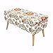 Otto & Ben Mid Century Ottoman with EASY LIFT Top, Upholstered Shoe Ottomans Seats for Entryway and Bedroom, Retro Floral
