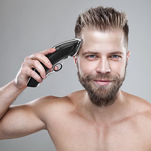 Spaire Hair Clippers Cordless Beard Trimmer Kit Antirust Ceramic Blade Rechargeable Non-slip Circle Handle for Men, Kids, Pet Grooming - Thumbnail 5