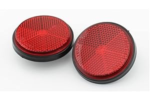 2 Pack 6mm Round Reflectives Sticker Reflector Safety Warning Bolt-On Reflective Plate Universal For Can-am Defender R7 R60/6