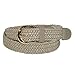 CTM Women's Elastic Braided Stretch Belt, Medium, Beige