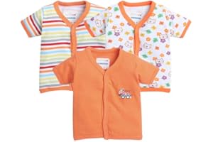 BUMZEE Front Open Half Sleeves Jablas for Baby Boy Pack of 3