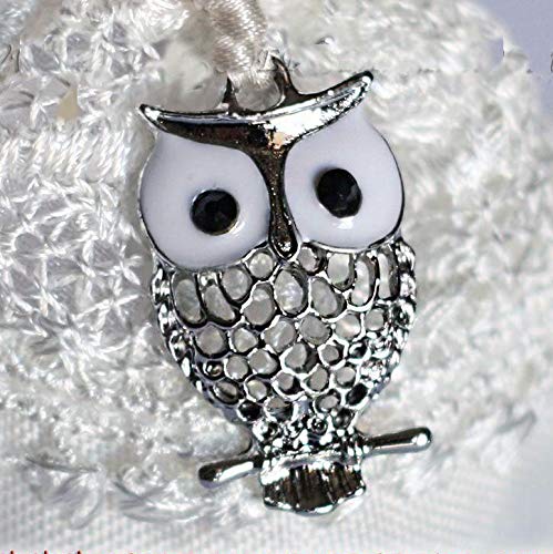 Lucky Owl Metal Jewellery Pendant Great for DIY Favors or Confetti - Christening Communion, Confirmation, Wedding, Graduation (Kit 12 Pcs.)
