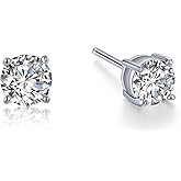 1 CTW Solitaire Round Stud Earrings