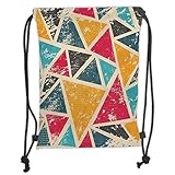 Custom Printed Drawstring Backpacks Bags,Retro,Funk