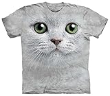 T-Shirt - Green Eyes Face, Large (white)