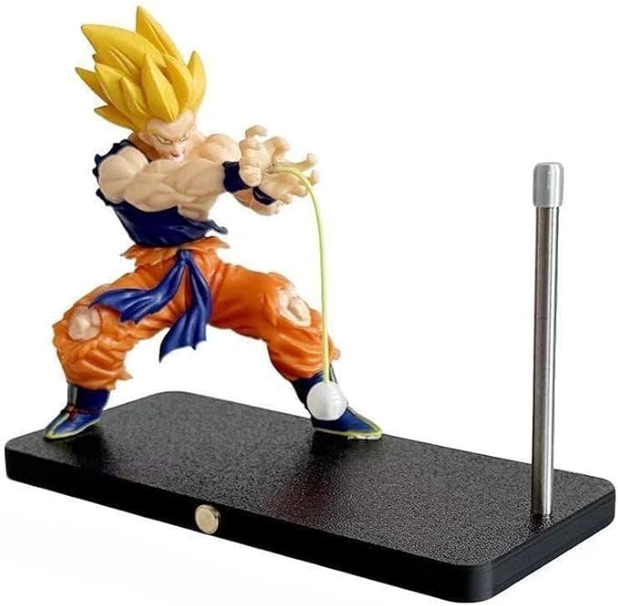Photo 1 of CBKSUHBADE Super Saiyan Night Light, LED Wave Effect, Magnetic Display Stand Blue