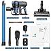 Cordless Vacuum, GOOVI Stick Vacuum Cleaner, 10KPa Powerful Cleaning Lightweight 2 in 1 Handheld Vacuum with Rechargeable Lithium Ion Battery and LED Brush
