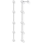 PAVOI 14K Gold Plated 925 Sterling Silver Posts Pearl Dangle Drop Earrings | Bridal Pearl Earrings for Women