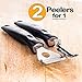 Triple Your Peeling Speed - Set of 2 Peelers For The Price of One, Sharp and Durable, Stainless Steel Double-edged Blades For All Fruits and Vegetables - Dishwasher Safe, Easy To Clean
