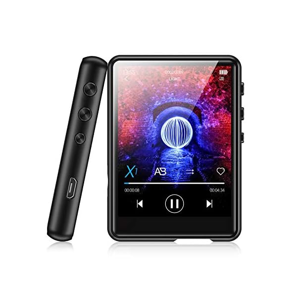 32GB MP3 Player with Bluetooth 5.3, MECHEN 2.4'' Full Touch Screen Portable Music Player for Running with Line-in Recording, FM Radio, Audio, Video, Ebook, Support up to 128GB (M3-Black1)