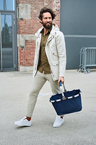 reisenthel Carrybag Fabric Picnic Tote, Sturdy Lightweight Basket for Shopping and Storage, Dark Blue - Thumbnail 6