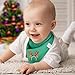Little Dimsum Baby Bandana Drool Bib for Christmas Baby Bibs Boys & Girls Super Absorbent 100% Organic Cotton Baby Bandana Baby Gift Set for Teething Drooling(Christmas 4-Piece Bib