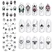 Macute Nail Stickers for Women Self-adhesive Nail Decals 40 Sheets DIY Black Flower Necklace Butterfly Animal Nail Art Stickers for Toenails and Fingernails Decor Water Transfer Paper Decorations
