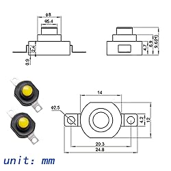 mxuteuk 30pcs Self-Lock Micro Push Button Switch