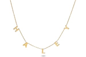 Initial Necklace Custom Name Necklace Personalized Dainty Letter Choker Necklace 18K Gold Plated Jewelry Birthday Gifts for W