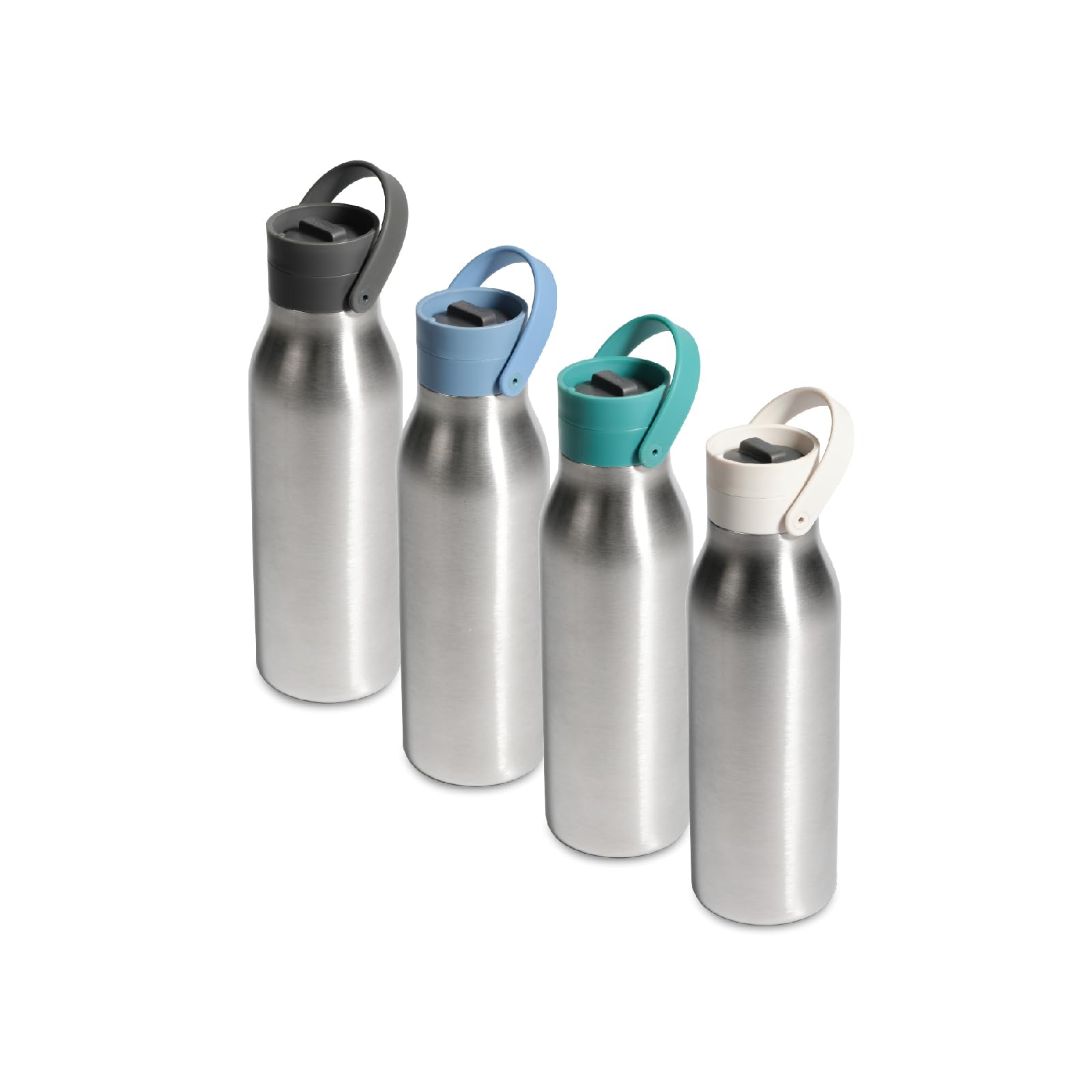 Circular&Co (Previous Generation) 500ml Stainless Steel Reusable Water Bottle – Insulated, Double Walled – Leakproof Lockable Lid – Dishwasher Safe, BPA & Melamine Free (Pebble White)