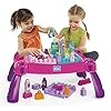 Fisher Price Build ‘n Learn Table by MEGA BLOKS, 30 Pieces, Portable Table, Ideal for Ages 1 and Up, Pink​