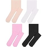 Century Star 4 Pairs Tights for Girls-Soft Footed Ballet Dance Toddler Tights Stockings School Uniform Kids Leggings