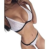 kaifongfu sales, Women Lace Floral Sheer Triangle Bralette Unpadded Bra Crop Top Lingerie