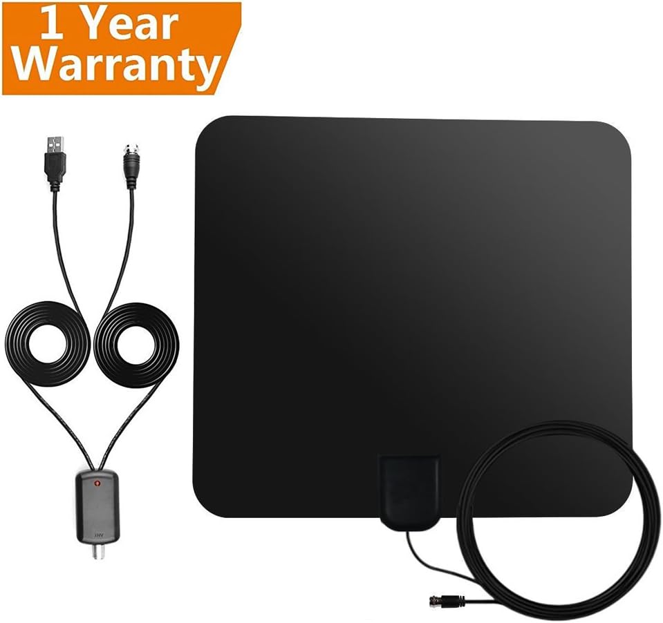 Digital HDTV Antenna Indoor 50 Mile, Best TV Antenna USB Powered - 2018 Updated Version