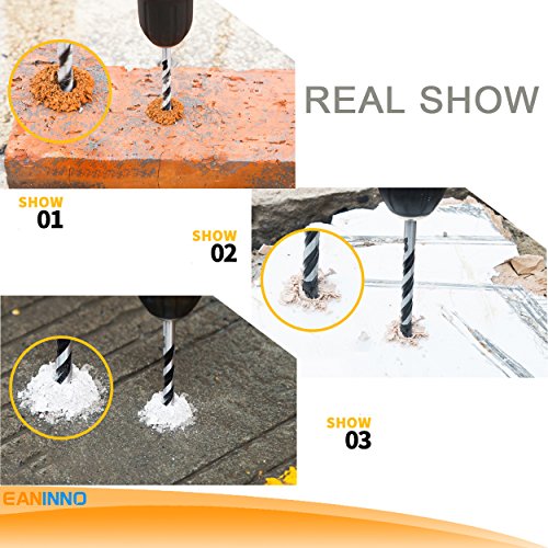 image for 5 Piece Multi Material Drill Bit Set, Eaninno Installer Twist Drill Bi