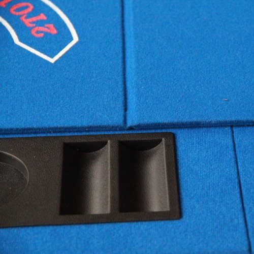 IDS Poker Casino Texas Hold'em Table Top for 3 in 1 (Poker/Blackjack/Craps) Folding Blue Felt Carrying Bag