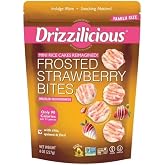 Drizzilicious Frosted Strawberry Bites, Mini Rice Cakes, with Chia Quinoa &amp; Flax, 90 Calories, Family Size, 8 oz 1 Bag