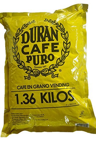Cafe Duran Panama Whole Roasted Coffee Beans Coffee Duran from The Highlands of Panama (3 Pounds)