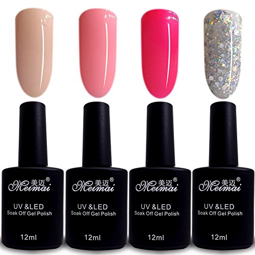 Warm Girl Gel Nail Polish Kit with 6W LED Light Soak Off Base and Top Coat Nail Polish Manicure Pedicure Tools Birthday Christmas Thanksgiving Gift Set