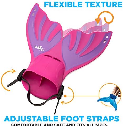 Sharks Wear Mermaid mono-fin for children with adjustable strap.