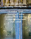 Peaceful, Meditative, Relaxing coloring book. Detailed Real Charming Luxury Bathtubs and Interior De by coloring people .