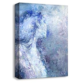 Canvas Wall Art Abstract Ink Painting Artwork for Home Prints Framed - 12x18 inches