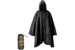 Nomadnia Plus Size Adult Rain Poncho with Hood and Zipper, Poncho Para Lluvia, Tactical Ponchos Adult For Camping, Hiking